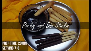 Pocky  Dipsticks  Easy Recipe  chocolate sticks [upl. by Osnofedli]