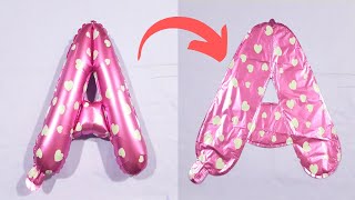 How To Deflate Foil Balloon How To Release Air From Foil Balloon Reuse Happy Birthday Foil Balloon [upl. by Nwahsyt]