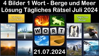 4 Bilder 1 Wort  Berge und Meer  21072024  Lösung Tägliches Rätsel  Juli 2024 4Bilder1Wort [upl. by Ativoj985]