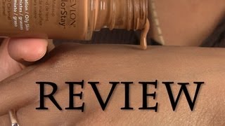 Revlon Colorstay Foundation Review Caramel [upl. by Anaig]