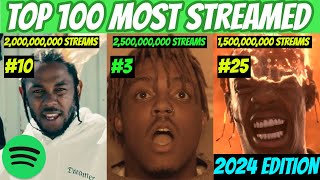 TOP 100 MOST Streamed Rap Songs OF ALL TIME Spotify 2024 UPDATED [upl. by Omidyar]