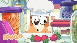 Lets Learn About Food with Bingo 🧡 😋  Cooking Fun with Bluey and Bingo  Bingo  Official Channel [upl. by Arval87]