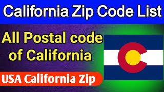 California zip code  California postal code list USA [upl. by Ennahgiel22]