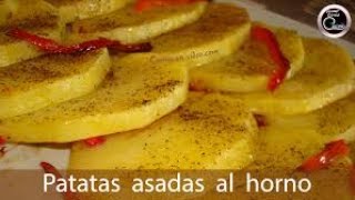 Cómo hacer PATATAS asadas al horno  rápido y fácil [upl. by Ariane362]