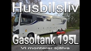 Vi monterar en ny GasolLPG tank själva vi bygger fästen och drar gasol ledningar och LPG tankning [upl. by Bishop]