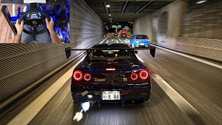 BIG WING 933HP Nissan Skyline GTR R34  Assetto Corsa  Thrustmaster Gameplay [upl. by Imoen]