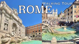 ROME ITALY Walking Tour  TREVI FOUNTAIN  COLOSSEUM  SPANISH STEPS  VATICAN  VILLA BORGHESE [upl. by Yerffej460]