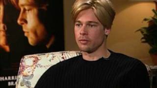 Celebrity Movie News  Star Interview Classics  Brad Pitt wearing the worst possible wig [upl. by Rex]