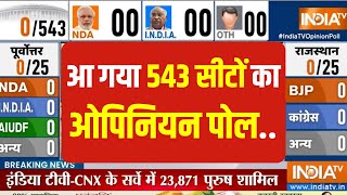 Lok Sabha Opinion Poll 2024 तो आ गया देश के 543 सीटों का सटीक सर्वे  India TV CNX  Survey [upl. by Rozelle395]