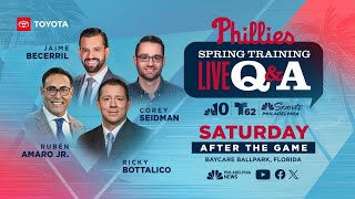 Phillies Spring Training Live QampA  March 9th after the game [upl. by Adilem]