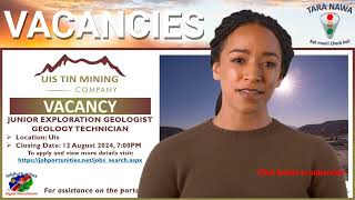 ⚒️Vacancies Uis Tin Mining Company See description for more details Closing Date 12 Aug 24 [upl. by Ailehs]