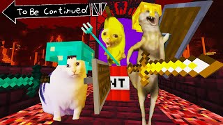 CURSED MEME CATS VS DOGS FUNNY BATTLE IN MINECRAFT  Part 1 [upl. by Marr]