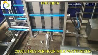 Milk HTST pasteurizer automatic 2000 litres per hour auto steam control and auto milk flow diversion [upl. by Coplin]