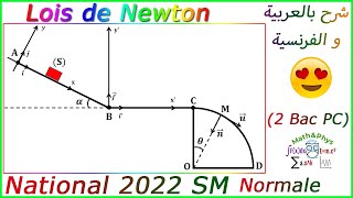 Lois de Newton  2eme Loi de Newton  Examen National 2022 SM [upl. by Solegna]