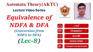 Theory of automata  Equivalence of NDFA amp DFA  NDFA to DFA Conversion  Lecture8 [upl. by Ellerahs574]