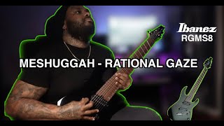 MESHUGGAH  Rational Gaze guitar cover intro [upl. by Akirrehs]