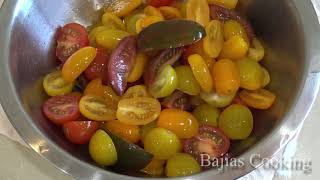 quot Chicken Cherry Tomatoes quot Bajias Cooking [upl. by Gladis]