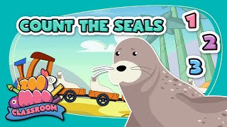 Count the Crabeater Seal  ZooMoo  Math Time for Kids [upl. by Ynohtnaleahcim]