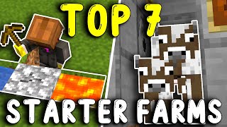 BEST STARTER FARMS For Minecraft Bedrock 121 [upl. by Zeus]