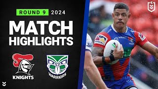 NRL 2024  Knights v Warriors  Match Highlights [upl. by Nylram]