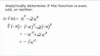 Even and Odd Functions [upl. by Bunns]