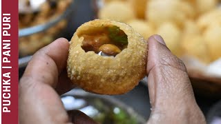 Puchka  How to make Kolkata style pani puri recipe  Indian street food  Palates Desire [upl. by Aneladdam]