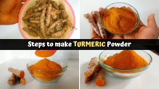 How to Make Turmeric Powder at home [upl. by Annaer]