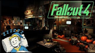 🔴Night Ambience in Fallout 4  Cozy Settlement Fall Harvest Thunderstorm amp Jazz for Relaxation [upl. by Zoa]