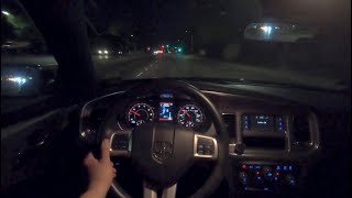 How Good is a 2013 Dodge Charger SXT ASMR Relaxing POV Night Drive [upl. by Lasyrc]