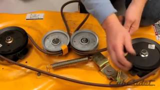 How to Change the Deck Belt on a Cub Cadet Riding Lawn Mower Using Model 13AP91AT010 [upl. by Nyl928]