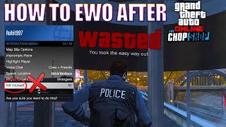 GTA Online How to Take the Easy Way out after Chop Shop DLC New Interaction Menu EWO removed [upl. by Attiuqehs160]