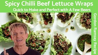 Gordon Ramsays Sizzling Guide Lettuce Wraps with Spicy Ground Beef Recipe [upl. by Piscatelli]