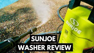 Sun Joe Pressure Washer Review And Demonstration [upl. by Lyrehs]