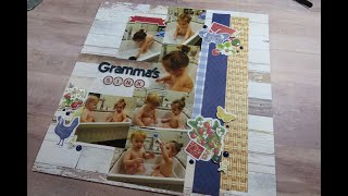 Grammas Sink 2  Scrapbook Process Video  Simple Stories [upl. by Aysahc]