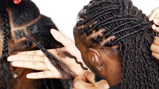 DETAILED TEMPORARY DREADLOCKS EXTENSIONS MEN  human hair Faux Locs [upl. by Bulley]