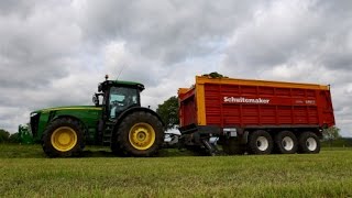 NEW JD 8345R amp Schuitemaker Rapide 780  Silage 2016  Egide London à lautocharge  Fenaison 2016 [upl. by Lansing]