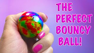 DIY HOW TO MAKE THE PERFECT RAINBOW BOUNCY BALL WITH BORAX [upl. by Garald]