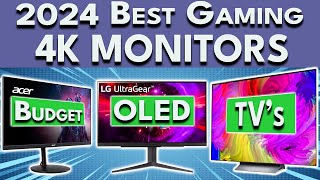 Best 4K Gaming Monitor 2024  Budget OLED amp TV 4K Gaming Monitors [upl. by Arhat]