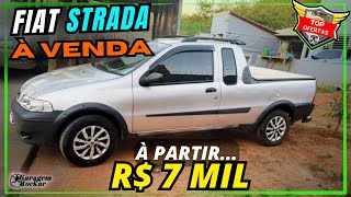 Top Ofertas FIAT STRADA BARATA a VENDA À PARTIR DE 7 MIL Garagem Rockar stradaavenda carrobarato [upl. by Enitsugua]