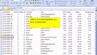 am4123  Arbeitsblätter aus und einblenden [upl. by Eikcaj]