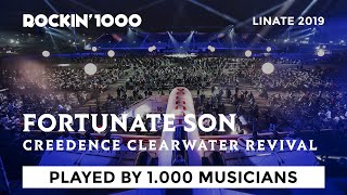 Fortunate Son  Creedence Clearwater Revival played by 1000 musicians  Rockin1000 [upl. by Laon214]