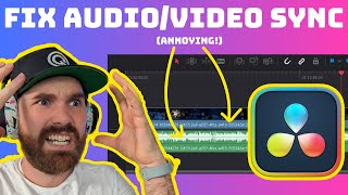 How To Fix Clip Audio and Video Sync Problem In DaVinci Resolve [upl. by Michella]