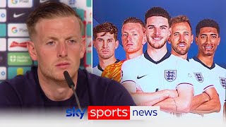 Jordan Pickford discusses Englands spine ahead of Euro 2024 opener with Serbia [upl. by Eesdnyl]