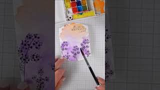 Quick Watercolor Sympathy Card 🦋 [upl. by Emmit]