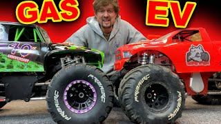 Worlds Biggest RC Cars  Petrol vs Electric [upl. by Tahpos]