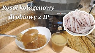 Rosół kolagenowy drobiowy z Instant Pot kurze łapki Chicken feet Collagen broth in IP [upl. by Synned]