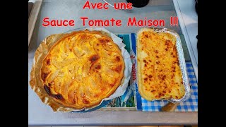 Recette Lasagne Avec Sauce Tomate Maison ET Tarte Aux Pommes [upl. by Sidwell]