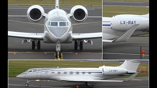 Roman Abramovich Gulfstream G650 ER LXRAY landing in Vilnius [upl. by Eenyaj]