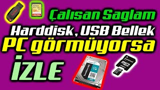 BILGISAYAR HARDDISKI GORMUYORSA IZLEYIN [upl. by Cirek]