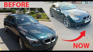 S715A My BMW E60 makeover upgrading to Mpackage bumpers and 167 M6 wheels M Technic [upl. by Jc]